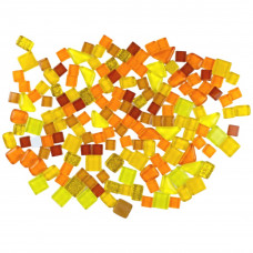 Набір шматочків мозаїки камінці мікс Жовтий 200 гр 150-170 шт декоративні каміння для декору