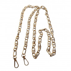 Ланцюжок-ручка для сумки з намистинами 120 см 8мм колір золото