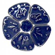 Мозаїка кераміка квіти великі сині 6,5 см 40 г