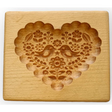 Прянична дошка деревяна Закохані пташки розмір 17*15*2 см