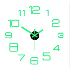 Настінний годинник, що світиться в темряві, — колір салатовий diy, зроби сам 40 см
