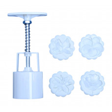 Пресформа кругла для місячних пряників, сирників, печива 4 штуки розмір 4,7*4,7см №20 квіти