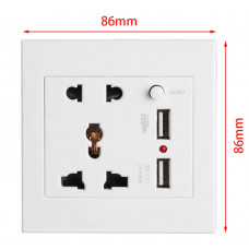Розетка з 2 виходами USB для зарядки мобільних телефонів. Розетка з 2 виходами USB для зарядки мобільних телефонів.