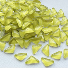 Набір шматочків мозаїки Трикутної форми яскраво-жовтого кольору 200 г 150-180 шт товщина 4 мм