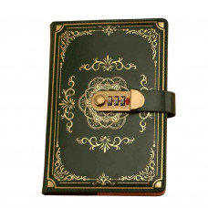 Блокнот Щоденник із кодовим замком Зелений 212*145мм