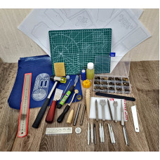 Набір для роботи зі шкірою 3мм ромб 43 предмета набір для рукоділля leather craft