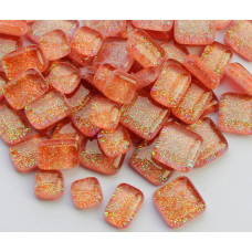 Набір шматочків мозаїки форма Камені рожевого колір з блискітками 200 гр 150-180 шт товщина 4 мм