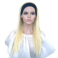 Перука блонд довга пряма з повязкою гумкою жіноча для жінок 60 см зі штучного волосся