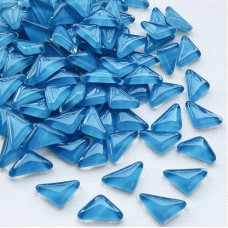 Набір шматочків мозаїки Трикутної форми синього кольору 200 г 150-180 шт товщина 4 мм