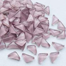 Набір шматочків мозаїки Трикутної форми рожевого кольору 200 г 150-180 шт товщина 4 мм