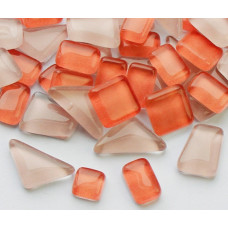Набір шматочків мозаїки форма Камені рожевого,оранжевого коліру 200 гр 150-180 шт товщина 4 мм
