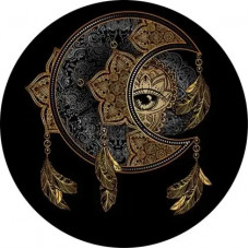 Змінна кнопка чанка для браслета 18 мм місяць в стилі мехенді