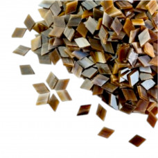 Набір шматочків мозаїки слюда форма РОМБ 200 грам 340 шт колір Коричневий темний