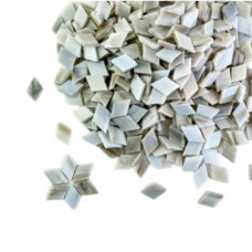 Набір шматочків мозаїки слюда форма РОМБ 200 грам 340 шт колір Сірий світлий