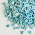 Набір шматочків мозаїки слюда форма ТРИКУТНИК 200 грам 240 шт колір Блакитний