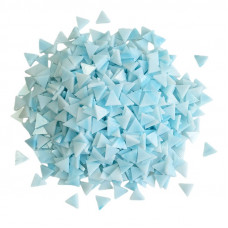 Набір шматочків мозаїки слюда форма ТРИКУТНИК 200 грам 240 шт колір Темно блакитний