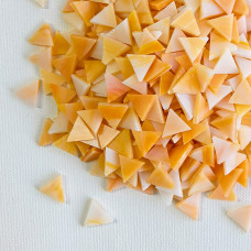 Набір шматочків мозаїки слюда форма ТРИКУТНИК 200 грам 240 шт колір Блідо рожевий