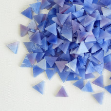 Набір шматочків мозаїки слюда форма ТРИКУТНИК 200 грам 240 шт колір Фіолетовий