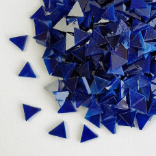 Набір шматочків мозаїки слюда форма ТРИКУТНИК 200 грам 240 шт колір Темно-синій