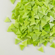 Набір шматочків мозаїки слюда форма ТРИКУТНИК 200 грам 240 шт колір Салатовий