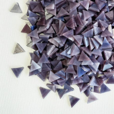 Набір шматочків мозаїки слюда форма ТРИКУТНИК 200 грам 240 шт колір Темно-фіолетовий