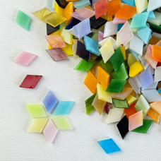 Набір шматочків мозаїки слюда форма РОМБ 200 грам 340 шт колір Різнокольоровий Мікс