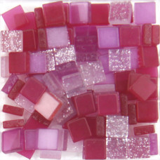 Шматочки мозаїки 0,5*0,5 см Колір Фіолетовий мікс (200 штук 12 грам) з акрилової смоли. Форма квадрат.