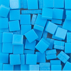 Шматочки мозаїки 0,5*0,5 см Колір Блакитний (200 штук 12 грам) з акрилової смоли. Форма квадрат.