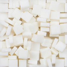 Шматочки мозаїки 0,5*0,5 см Колір Білий (200 штук 12 грам) з акрилової смоли. Форма квадрат.