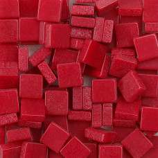 Шматочки мозаїки 0,5*0,5 см Колір Червоний темний (200 штук 12 грам) з акрилової смоли. Форма квадрат.