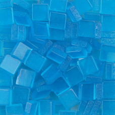 Шматочки мозаїки 0,5*0,5 см Колір Сіні прозорий (200 штук 12 грам) з акрилової смоли. Форма квадрат.