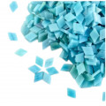 Набір шматочків мозаїки слюда форма РОМБ 200 грам 340 шт колір блакитний