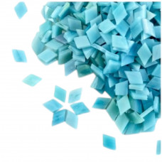 Набір шматочків мозаїки слюда форма РОМБ 200 грам 340 шт колір блакитний