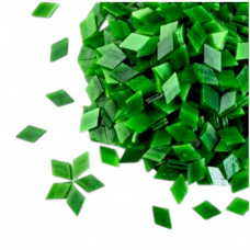 Набір шматочків мозаїки слюда форма РОМБ 200 грам 340 шт колір Зелений яскравий