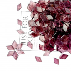 Набір шматочків мозаїки слюда форма РОМБ 200 грам 340 шт колір бордові