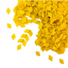 Набір шматочків мозаїки слюда форма РОМБ 200 грам 340 шт колір Жовто лимонний