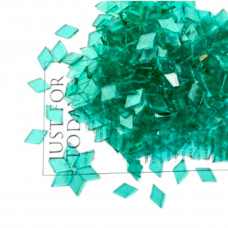 Набір шматочків мозаїки слюда форма РОМБ 200 грам 340 шт колір Зелений світлий Флуоресцентний