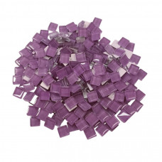 Шматочки мозаїки 1*1 см Колір Фіолетовий  (200-220 штук 200 грамів) зі скла. Форма квадрат.