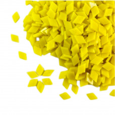 Набір шматочків мозаїки слюда форма РОМБ 200 грам 340 шт колір Жовто лимонний