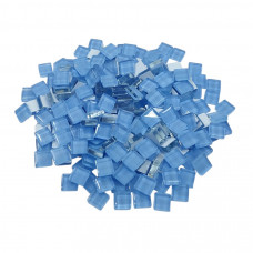 Шматочки мозаїки 1*1 см Колір Блакитний (200-220 штук 200 грамів) зі скла. Форма квадрат.