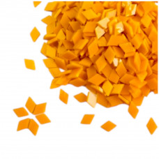 Набір шматочків мозаїки слюда форма РОМБ 200 грам 340 шт колір Помаранчевий