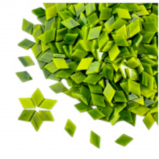 Набір шматочків мозаїки слюда форма РОМБ 200 грам 340 шт колір Зелений