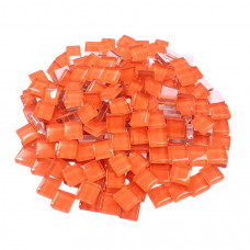 Шматочки мозаїки 1*1 см Колір Помаранчевий (200-220 штук 200 грамів) зі скла. Форма квадрат.