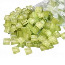 Шматочки мозаїки 1*1 см Колір Світло жовтий (200-220 штук 200 грамів) зі скла. Форма квадрат.