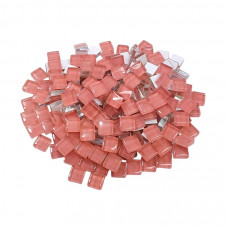 Шматочки мозаїки 1*1 см Колір Світло рожевий  (200-220 штук 200 грамів) зі скла. Форма квадрат.