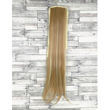 Накладний хвіст русий мелірування прямий №F18/613 на стрічці шиньйон штучний термо