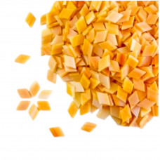 Набір шматочків мозаїки слюда форма РОМБ 200 грам 340 шт колір Помаранчевий світлий