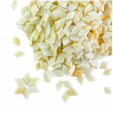 Набір шматочків мозаїки слюда форма РОМБ 200 грам 340 шт колір Світло бежевий