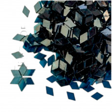 Набір шматочків мозаїки слюда форма РОМБ 200 грам 340 шт колір Синій темний прозорий