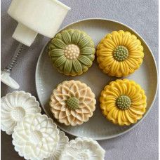 Прес-форма кругла для місячних пряників, сирників, печива №45 4 штуки розмір 7,8 см